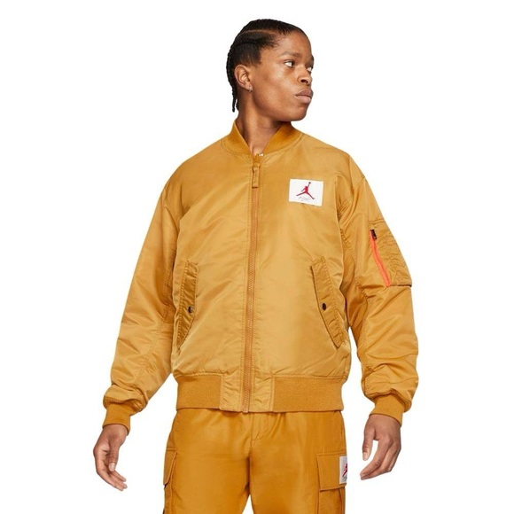 NWT - Jordan Flight Reversible Bomber Jacket - Men’s S - Wheat/Orange - Nvr worn - Picture 9 of 12